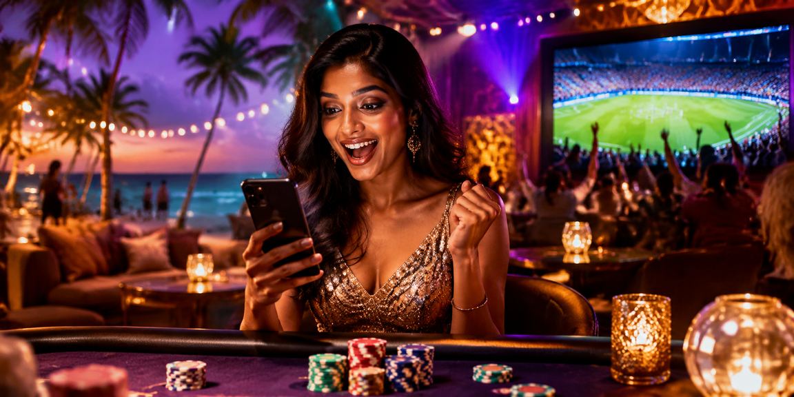 Beautiful Goan beach with sports betting festivities