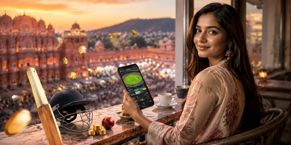 Cricket fans enjoying live betting in Jaipur with IPL matches
